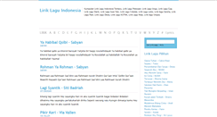 Desktop Screenshot of liriklaguindonesia.com