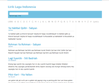 Tablet Screenshot of liriklaguindonesia.com