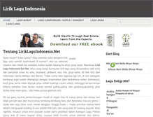 Tablet Screenshot of liriklaguindonesia.net